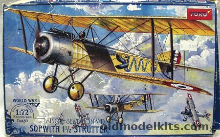 Toko 1/72 Sopwith 1 1/2 Strutter - French 107th Esc 1917 / British RFC No. 8617 April 1918 / Russia Kharkiv Air Squadron Summer 1918, RO139 plastic model kit